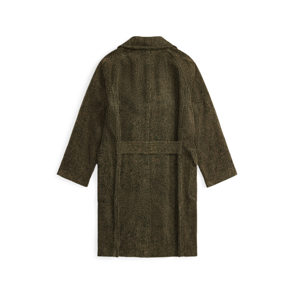 Herringbone-Print Corduroy Topcoat