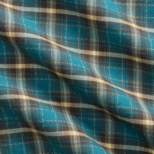 Kariertes Arbeitshemd aus Twill RRL in Blaugr&uuml;n multi 7