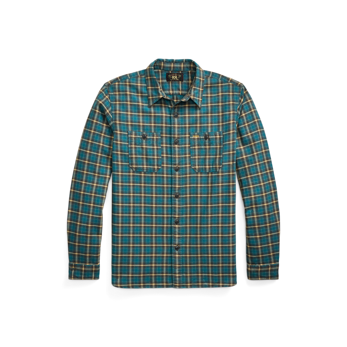 美品 RRL チェックシャツ 長袖 インド綿 ラルフローレン ミントカラー チェック ツイル ワークシャツ | ラルフ ローレン公式オンライン