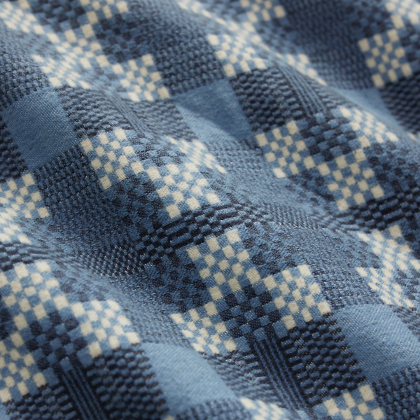 Gemusterte Jacquard-Hemdjacke RRL in Blau multi 5