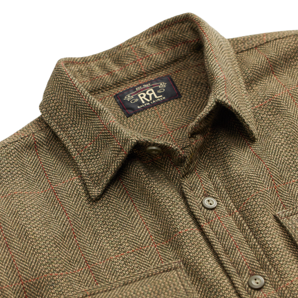 スエードパッチ ヘリンボーン ワークシャツ | ラルフ ローレン公式