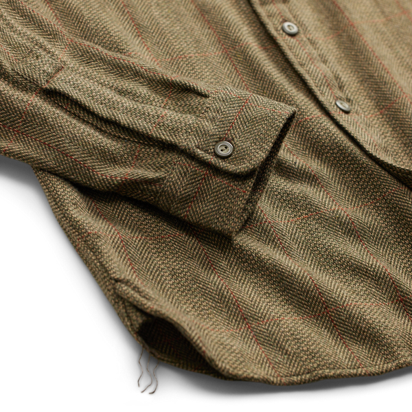 Suede-Patch Herringbone Workshirt