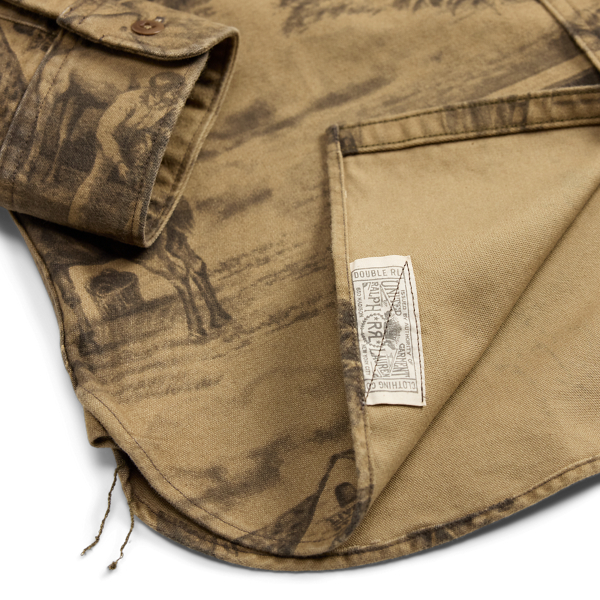 Equestrian-Print Moleskin Workshirt