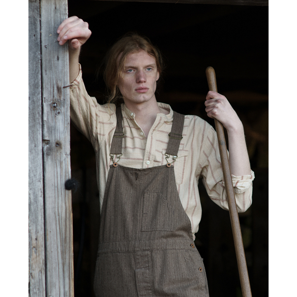 Gestreiftes Arbeitshemd aus Ratière