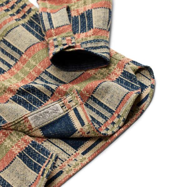 Arbeitshemd aus Jacquard RRL in Navy multi 4