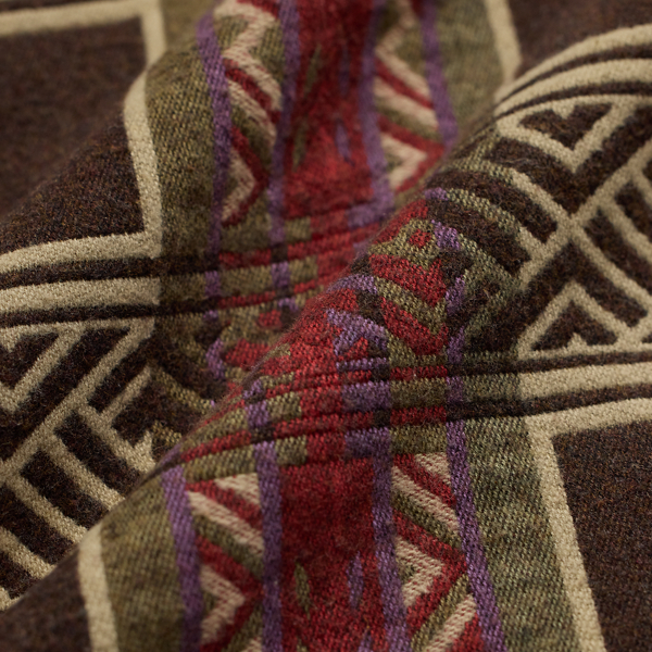 Jacquardhemd RRL in Braun/Olivgrün 6