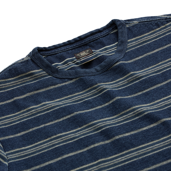 Indigo Striped Jersey T-Shirt