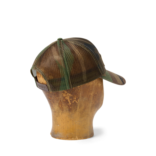 Woodland Camo Logo-Patch Camo Mesh Trucker Cap RRL 2