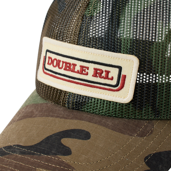 Woodland Camo Logo-Patch Camo Mesh Trucker Cap RRL 3