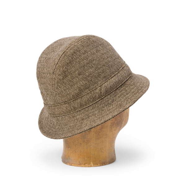 Brown/cream Jaspé Twill Bucket Hat RRL 2