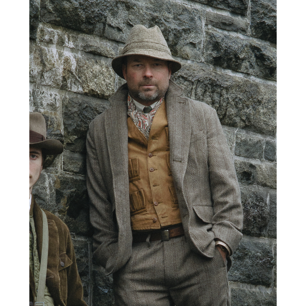 Brown/cream Jaspé Twill Bucket Hat RRL 5