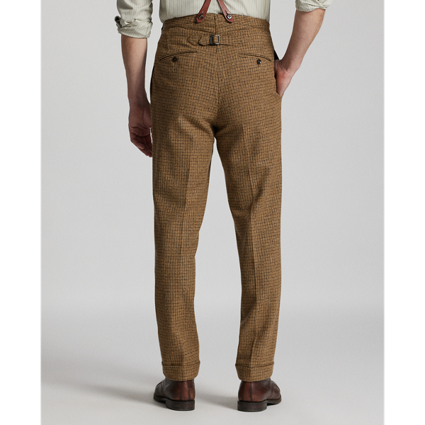 Slim Fit Checked Wool Suit Trouser