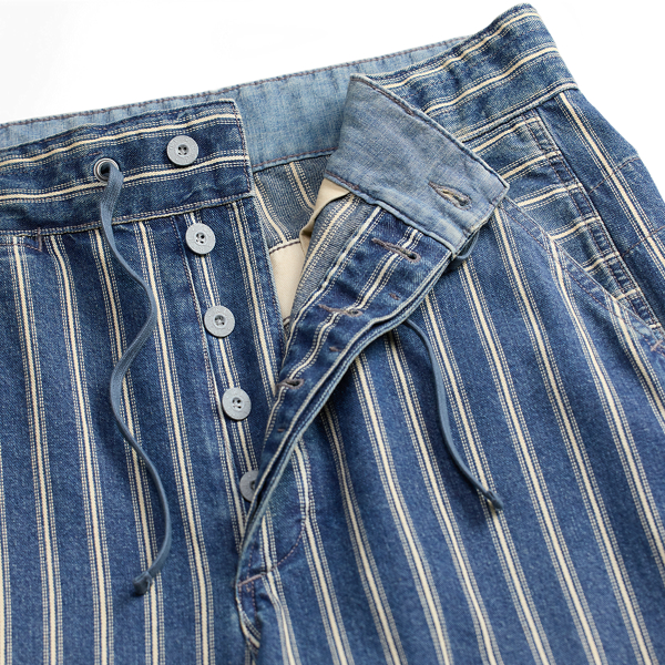 Indigo Indigo Striped Denim Trouser RRL 3