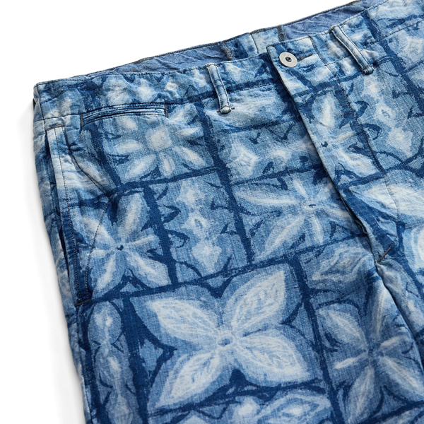 Short d'officier en lin et coton indigo RRL en Indigo mystique 4