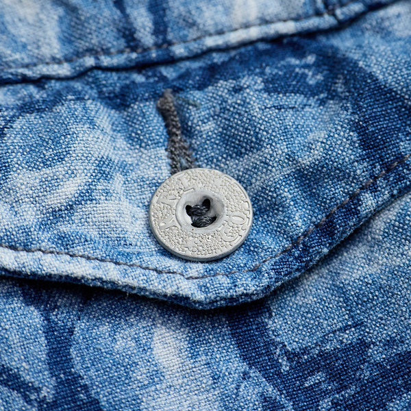 Short d'officier en lin et coton indigo RRL en Indigo mystique 5