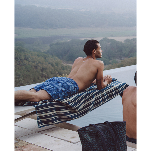 Short d'officier en lin et coton indigo RRL en Indigo mystique 7