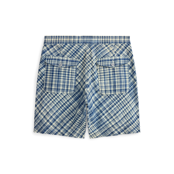 Karierte Shorts aus Webstoff in Indigo RRL in Indigo/Wei&szlig; 2