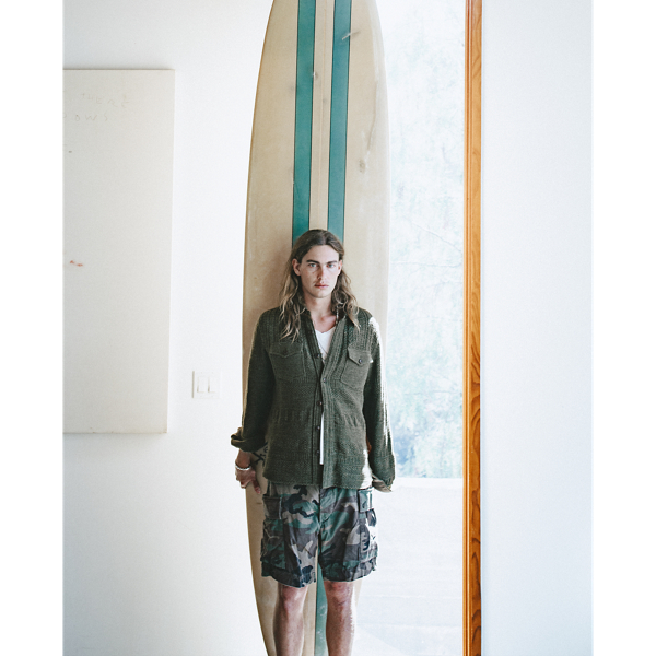 Pullover aus Baumwoll-Wollmischung RRL in Olivgr&uuml;n meliert 6