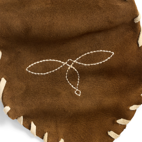 Handgefertigte Wildlederkrawatte RRL in Braun 3