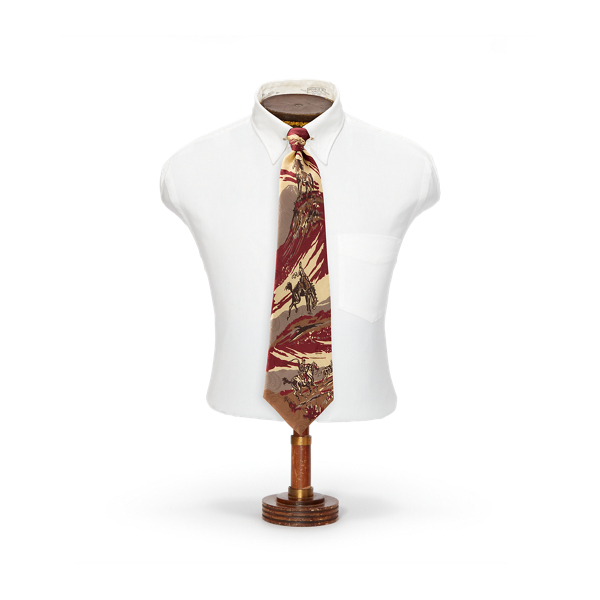 Handgefertigte Krawatte mit Westerndruck