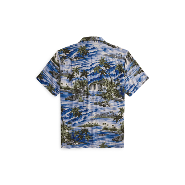 Blue Multi Tropical-Print Camp Shirt RRL 2