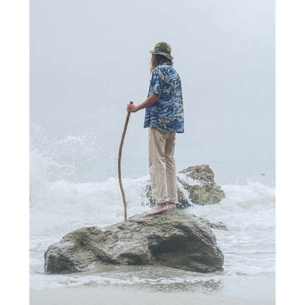 Blue Multi Tropical-Print Camp Shirt RRL 6