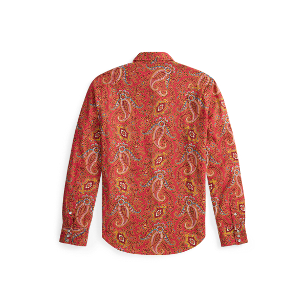 Slim-Fit Westernhemd mit Paisley-Motiv RRL in Rot multi 2