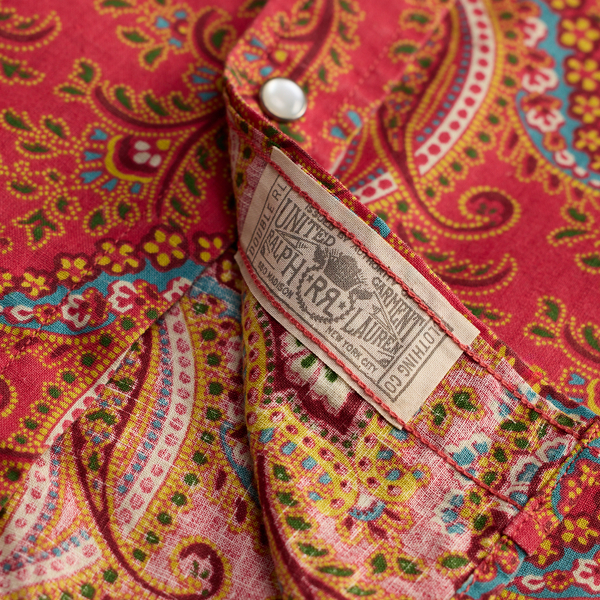 Slim-Fit Westernhemd mit Paisley-Motiv RRL in Rot multi 3