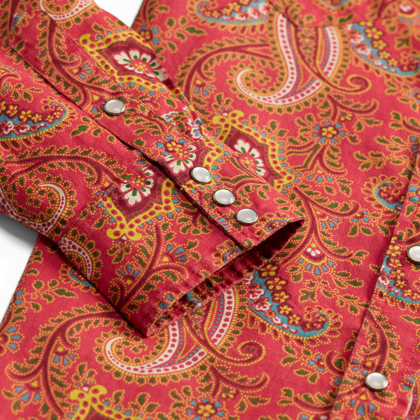 Slim-Fit Westernhemd mit Paisley-Motiv RRL in Rot multi 4