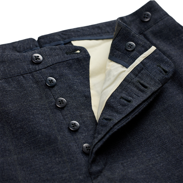 Blue/grey Multi Slim Fit Indigo Checked Suit Trouser RRL 8