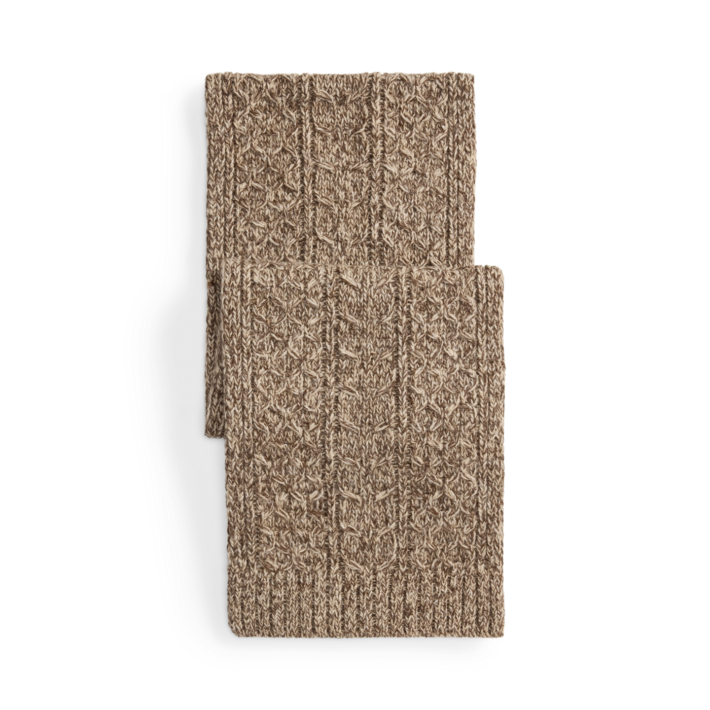 Мужской шарф Ralph Lauren Marled Wool-Blend, цвет: Коричневый / Рыжевато-коричневый — фото 2