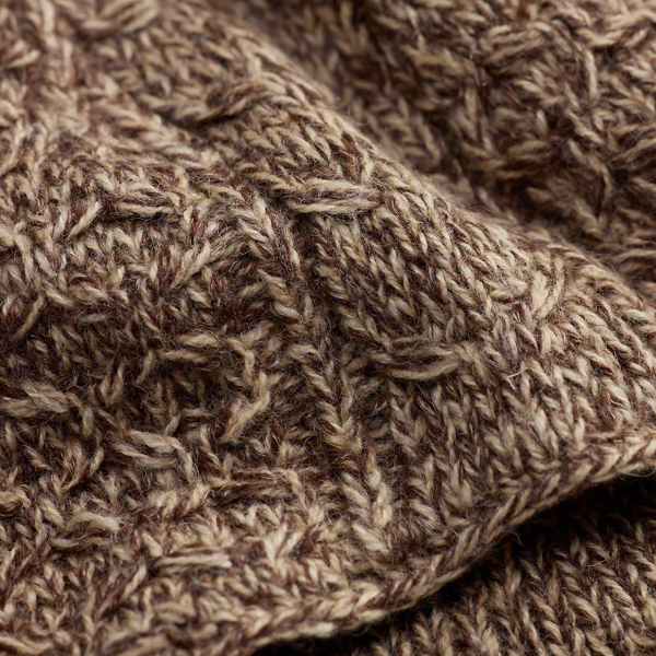 Aran-Knit Wool-Blend Earflap Cap