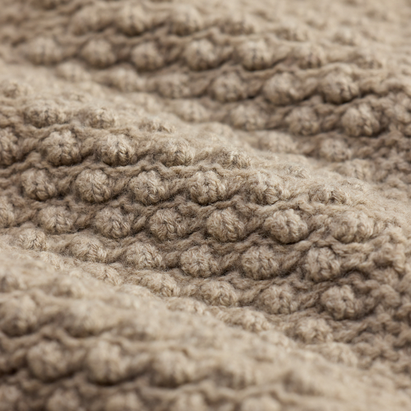 Cable-Knit Wool Shawl Jumper