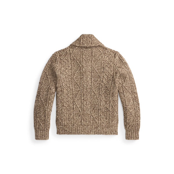 Kabelvest met rits van wolmix