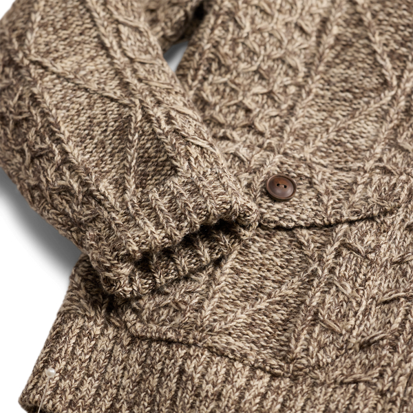 Kabelvest met rits van wolmix