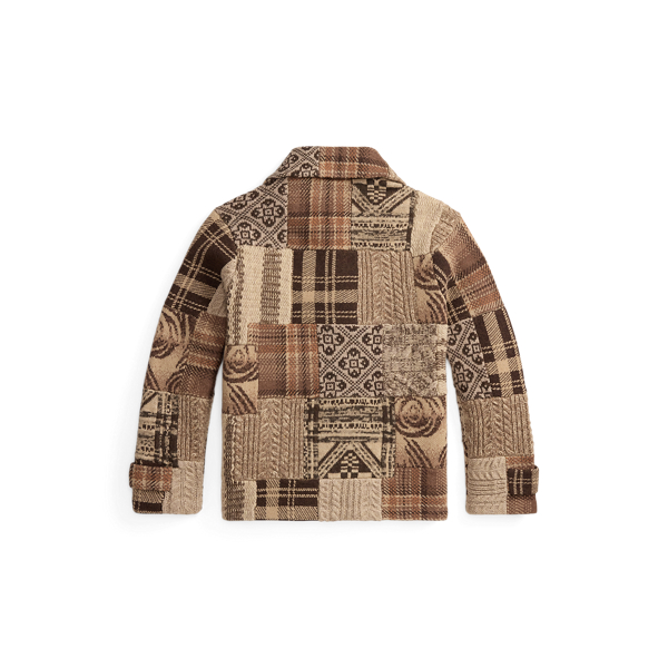 Patchwork Wool-Blend Sweater Jacket