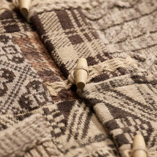 Patchwork Wool-Blend Sweater Jacket