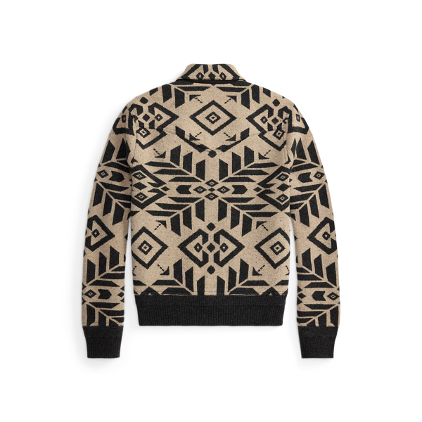Woll-Pulloverjacke im Westernstil