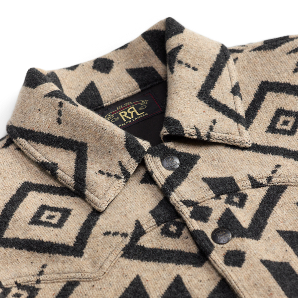 Woll-Pulloverjacke im Westernstil