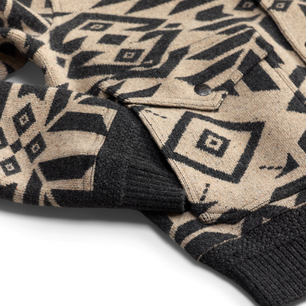 Woll-Pulloverjacke im Westernstil