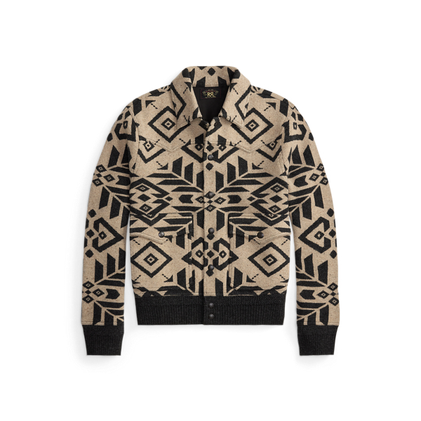 Woll-Pulloverjacke im Westernstil