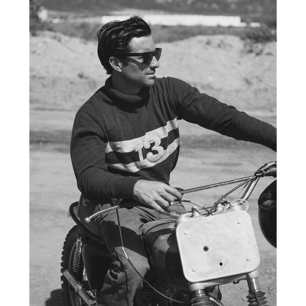Faded Black/Multi Striped Jersey Turtleneck RRL 6