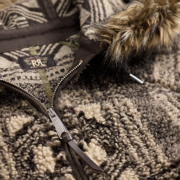 Faux-Fur-Trim Fleece Jacket