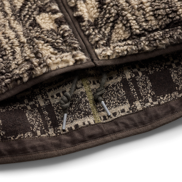 Faux-Fur-Trim Fleece Jacket