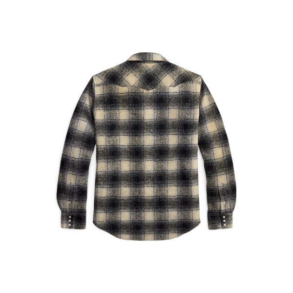 Slim Fit Plaid Western Overshirt