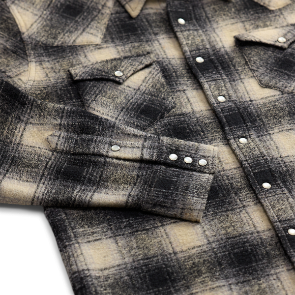 Slim Fit Plaid Western Overshirt