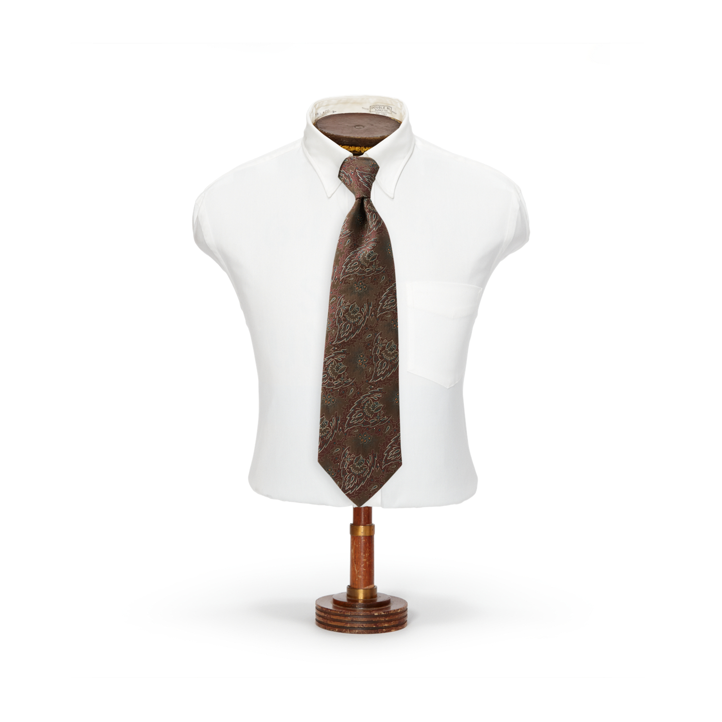 Мужской галстук Ralph Lauren Handmade Silk Brocade Tie, цвет: Бордовый разноцветный — фото 2