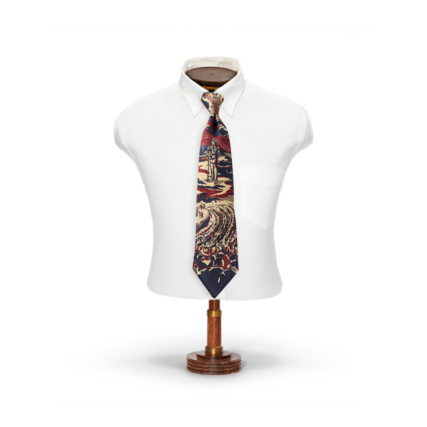 Handmade Music-Print Silk Tie