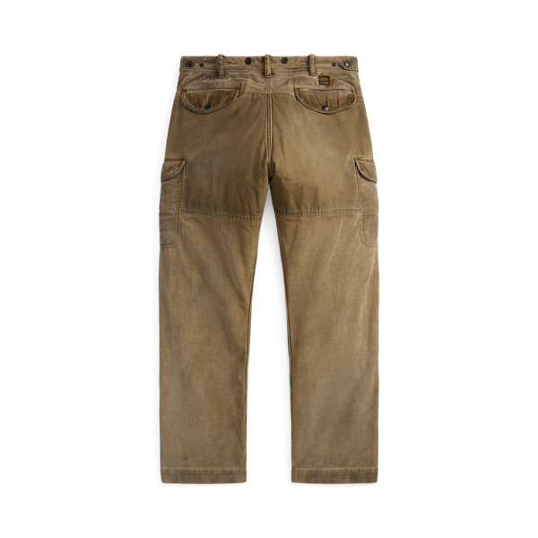 Canvas-Trim Corduroy Cargo Pant