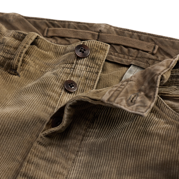 Canvas-Trim Corduroy Cargo Pant